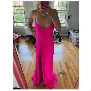 HOT PINK PROM DRESS NWT!!